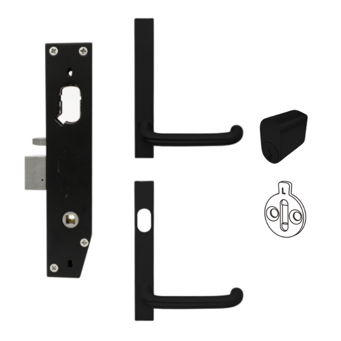 30mm SHORT B/SET ENTRANCE KIT BLACK